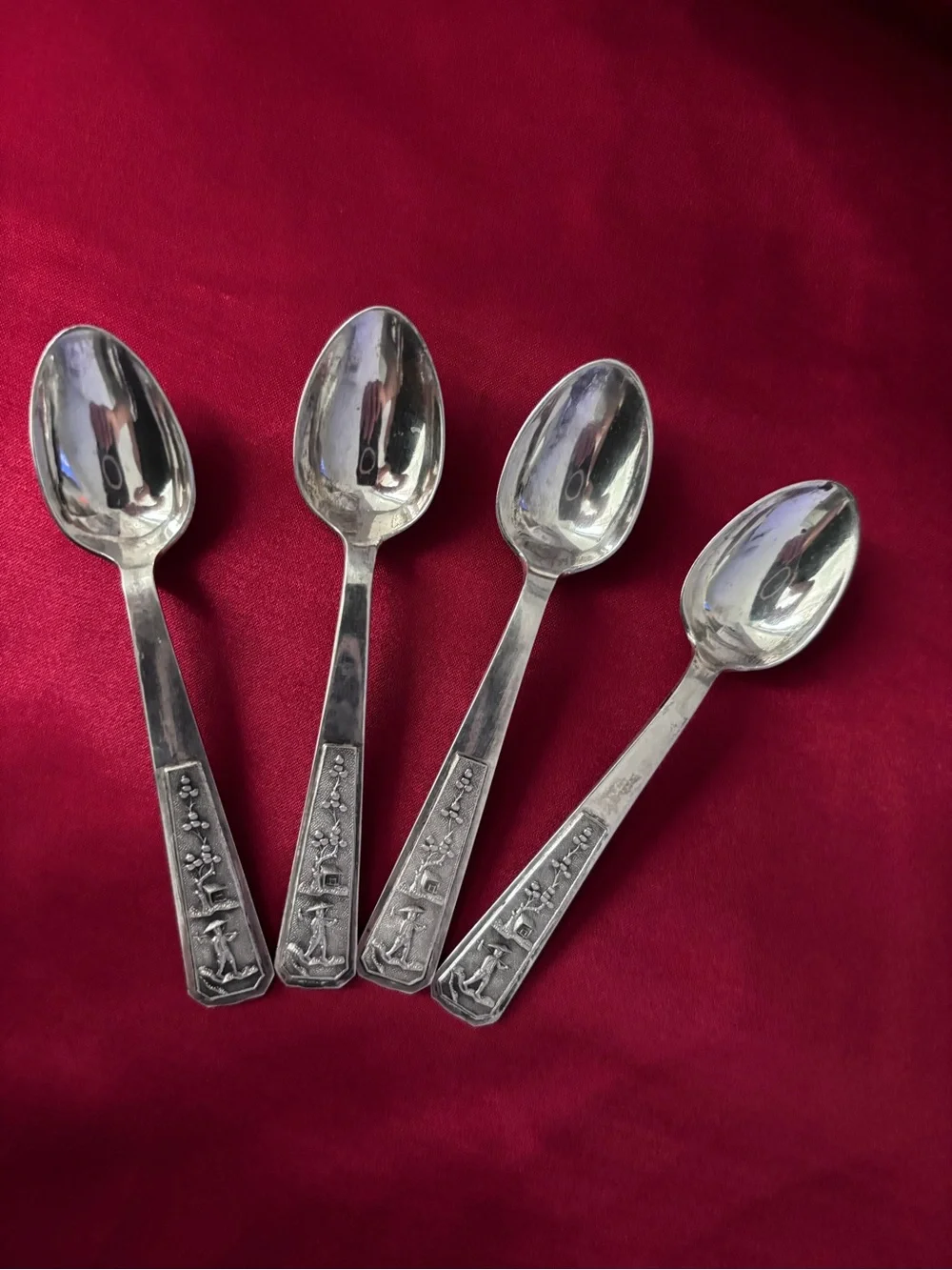 Vintage Silver Coffee Spoons - Set of 4